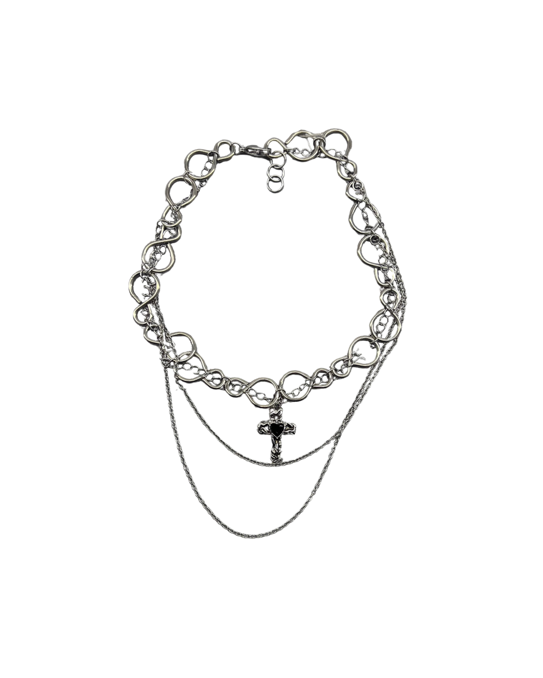 PERLES RARES - COLLIER CHAINE & CROIX