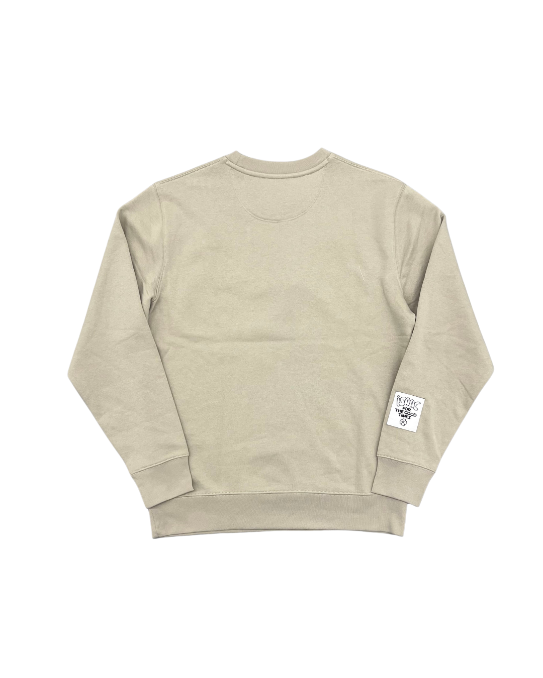 ISAAC - CREWNECK BEIGE LOGO ROSE