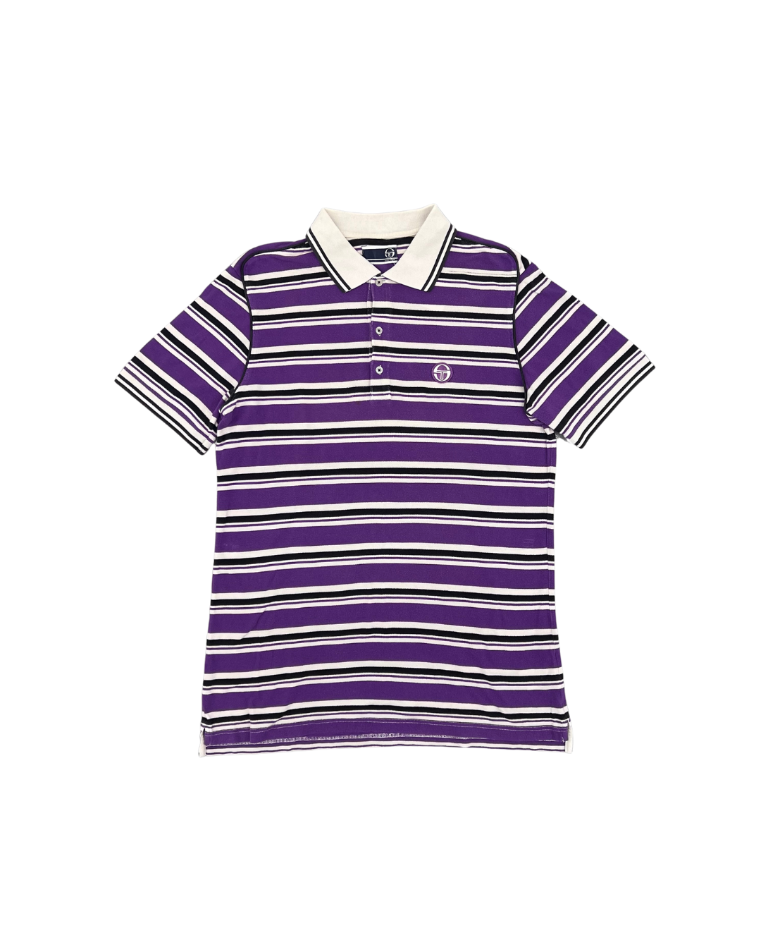 SERGIO TACCHINI - POLO VIOLET A RAYURE