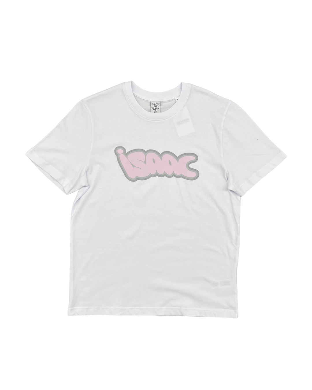 ISAAC - TSHIRT BLANC LOGO ROSE