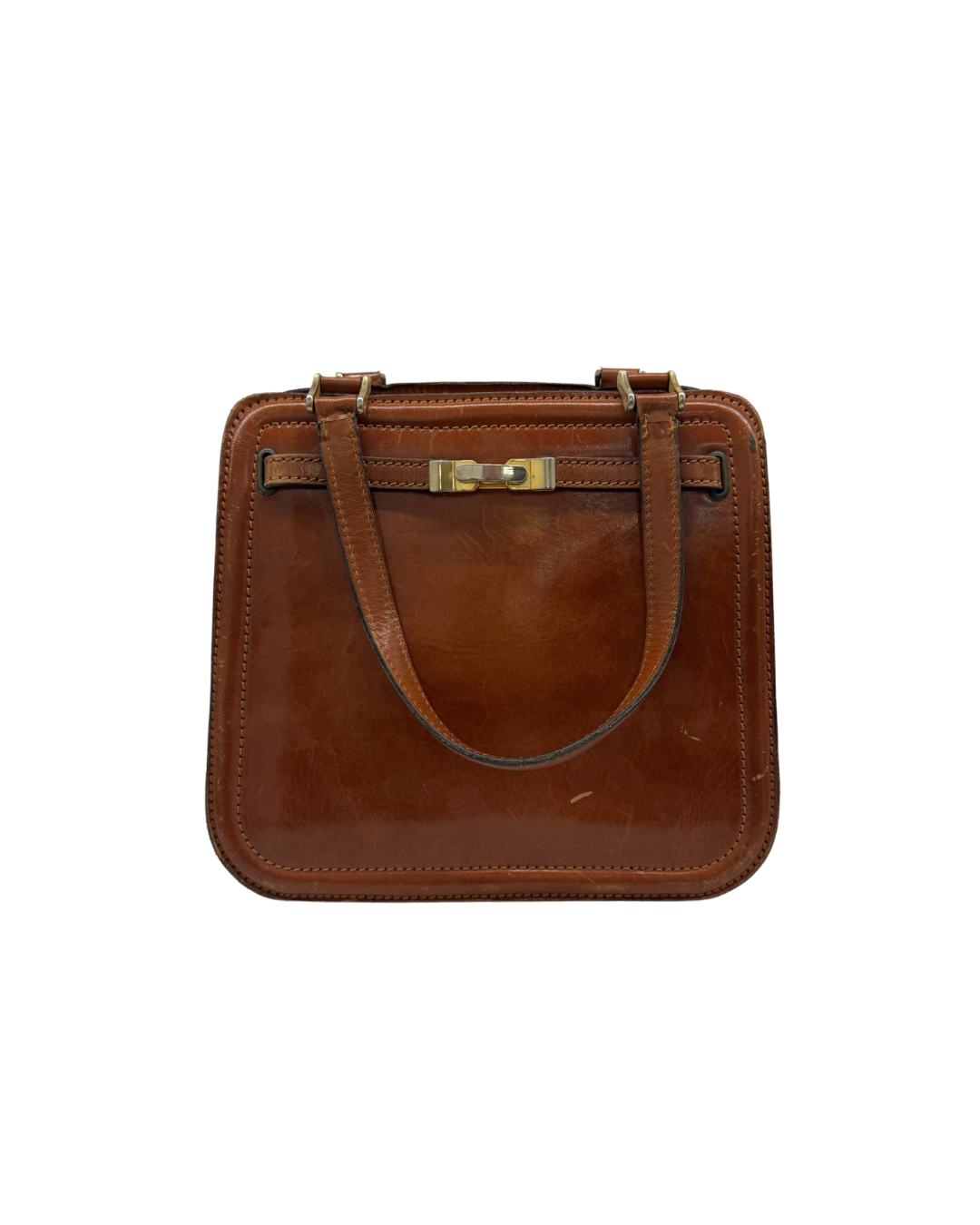 SAC À MAIN - BRUN AVEC FERMETURE ECLAIRE