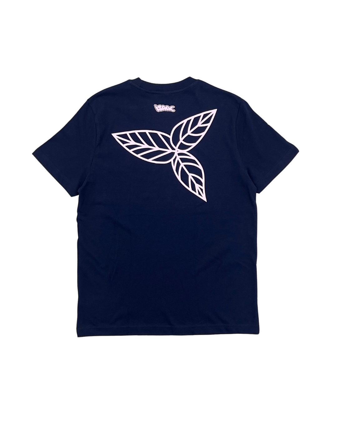 ISAAC - TSHIRT BLEU MARINE FLEUR ROSE