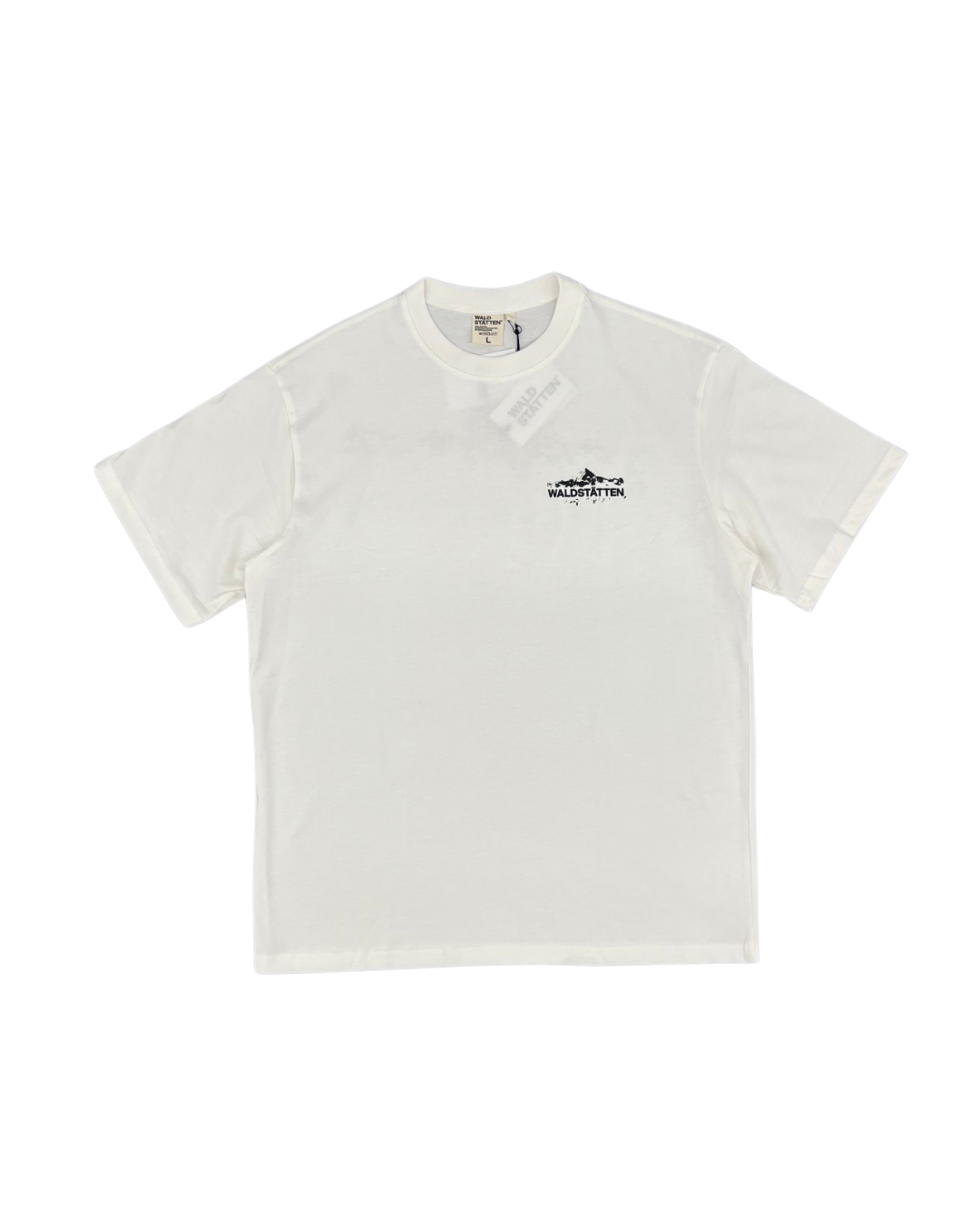 WALDSTATTEN - T SHIRT BLANC MONTAGNE NOIRE