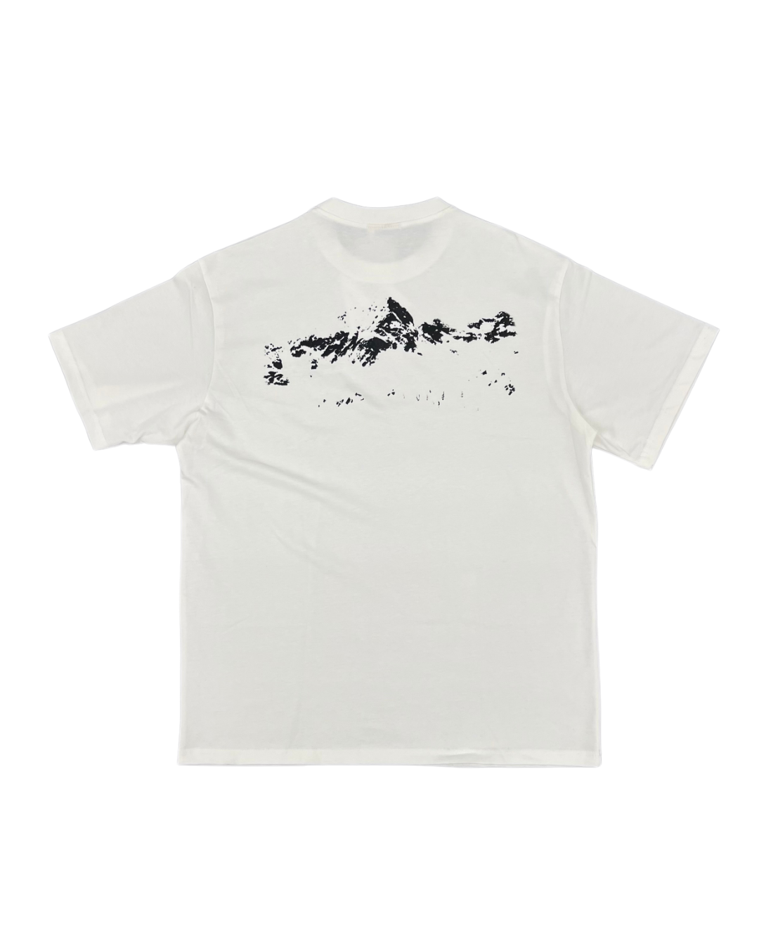 WALDSTATTEN - T SHIRT BLANC MONTAGNE NOIRE