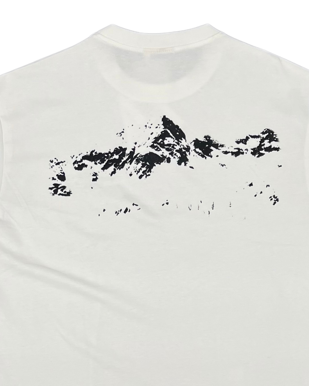 WALDSTATTEN - T SHIRT BLANC MONTAGNE NOIRE
