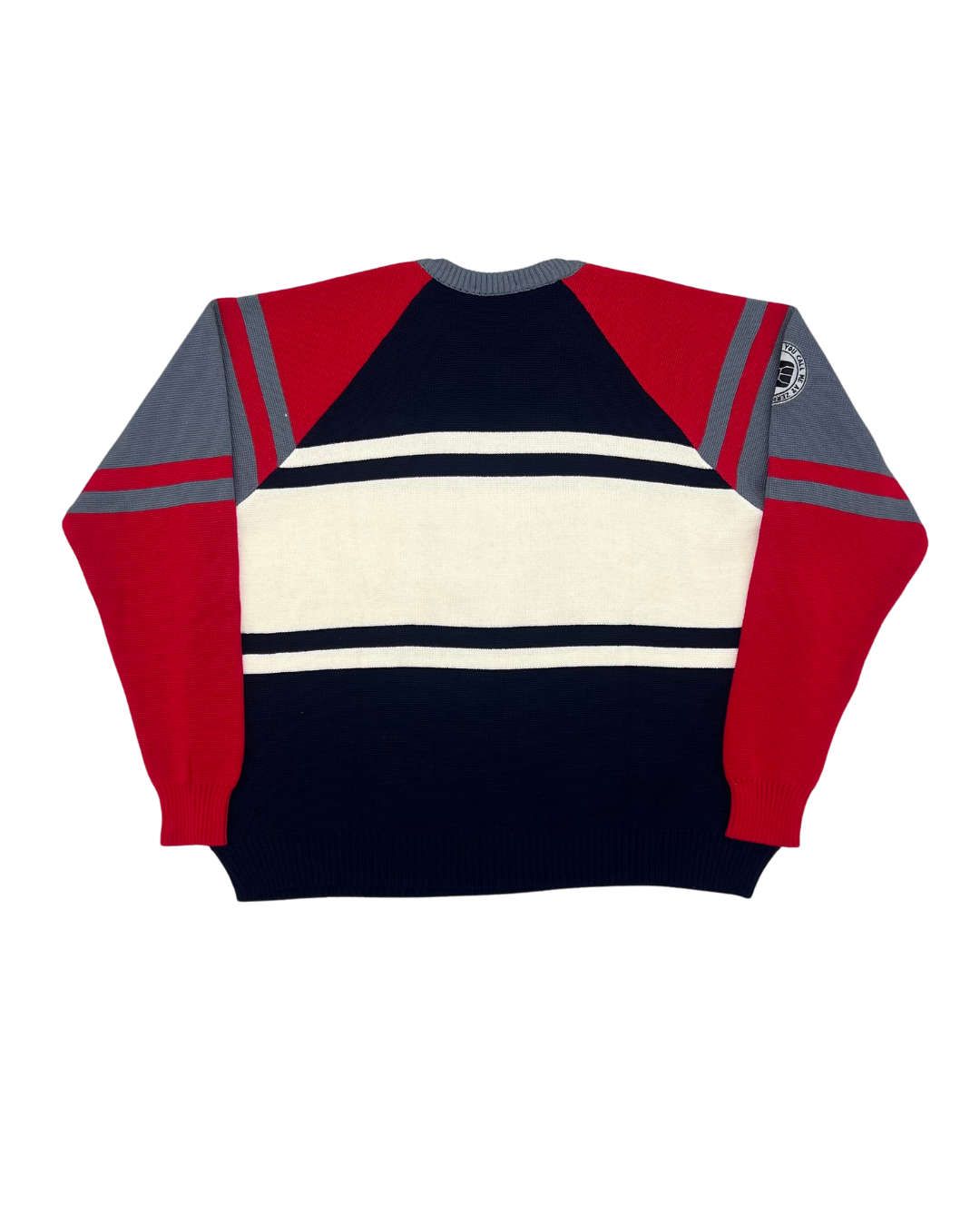 079 CREATES - LOGO SWEATER OVERSIZE BLUE/RED