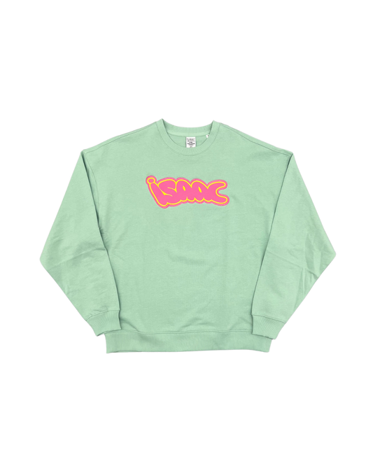 ISAAC - CREWNECK VERT LOGO ROSE