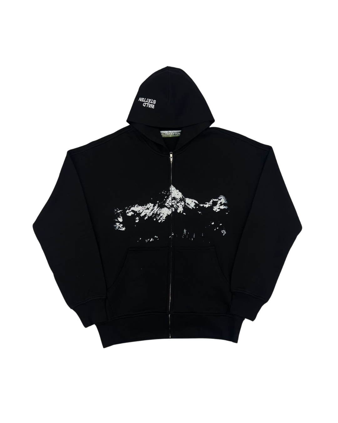 WALDSTATTEN - SWEATSHIRT MOUNTAIN ZIP BLACK