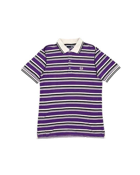 SERGIO TACCHINI - POLO VIOLET A RAYURE