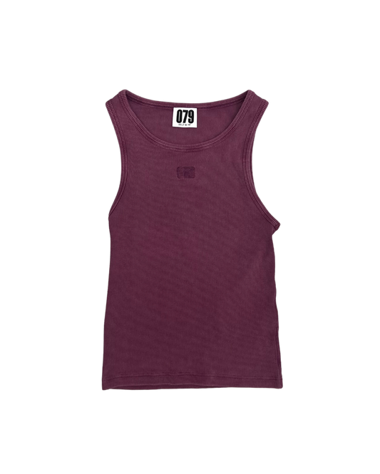 079 CREATES - RIB TANK TOP BORDEAUX