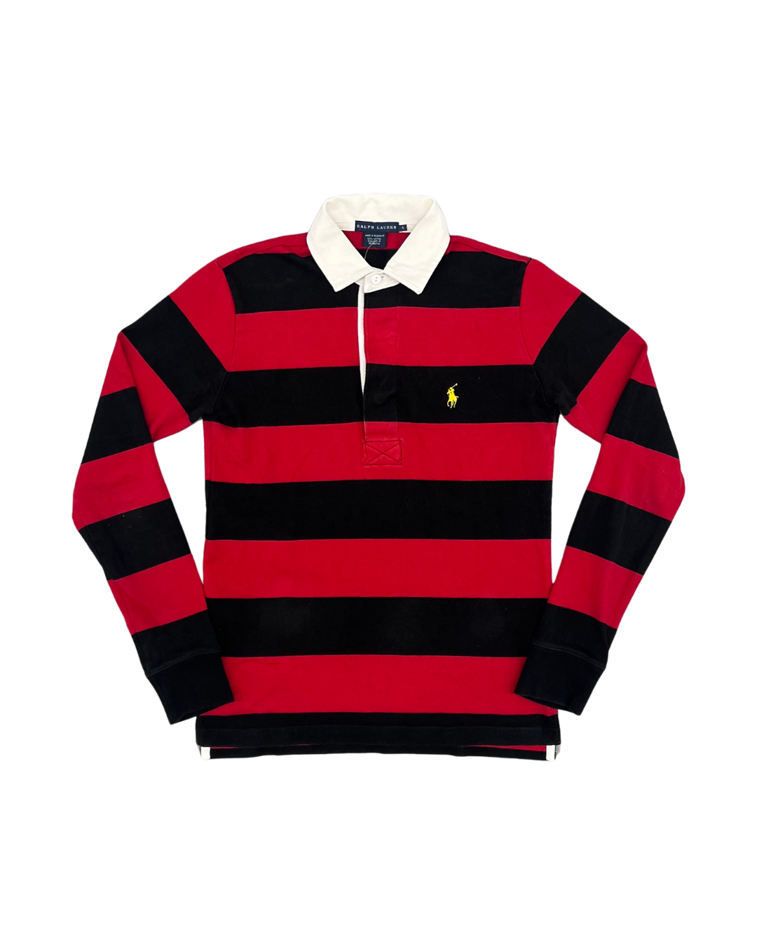 RALPH LAUREN - POLO ROUGE ET NOIR A RAYURE
