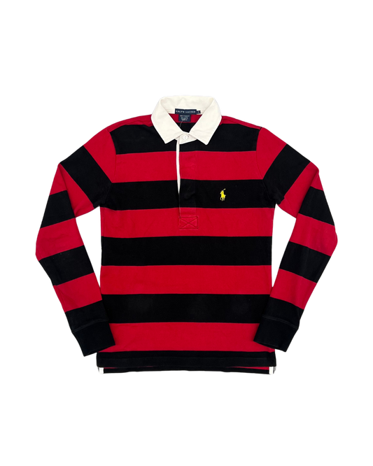 RALPH LAUREN - POLO ROUGE ET NOIR A RAYURE