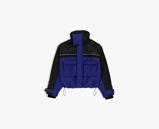 079 - CROPPED JACKET, Blue/Black